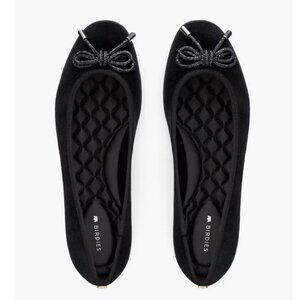 BIRDIES The Hummingbird in Black Velvet Jeweled Bow - Size 9